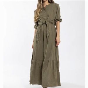 MONN GAUZE JUMPER in Olive